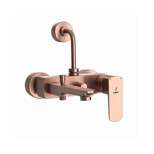 Jaquar Kubix Prime Single Lever Wall Mixer 3-In-1 System With Provision For Both Hand Shower And Overhead Shower Complete With 115Mm Long Bend Pipe, Connecting Legs & Wall Flange (Without Hand & Overhead Shower) Antique Copper