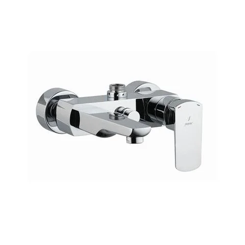 Jaquar Kubix Prime Single Lever Wall Mixer With Provision For Connection To Exposed Shower Pipe (Sha-1211) With Connecting Legs & Wall Flanges Chrome