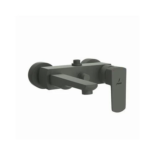 Jaquar Kubix Prime Single Lever Wall Mixer With Provision For Connection To Exposed Shower Pipe (Sha-1211) With Connecting Legs & Wall Flanges Graphite