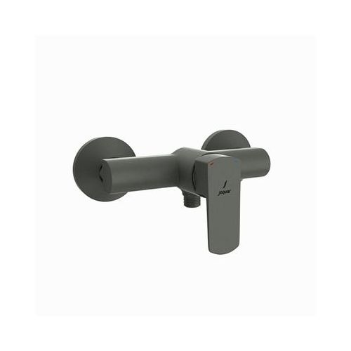 Jaquar Kubix Prime Single Lever Exposed Shower Mixer For Connection To Hand Shower With Connecting Legs & Wall Flanges Graphite