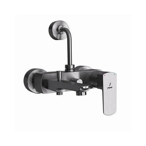 Jaquar Kubix Prime Single Lever Wall Mixer 3-In-1 System With Provision For Both Hand Shower And Overhead Shower Complete With 115Mm Long Bend Pipe, Connecting Legs & Wall Flange (Without Hand & Overhead Shower) Stainless Steel