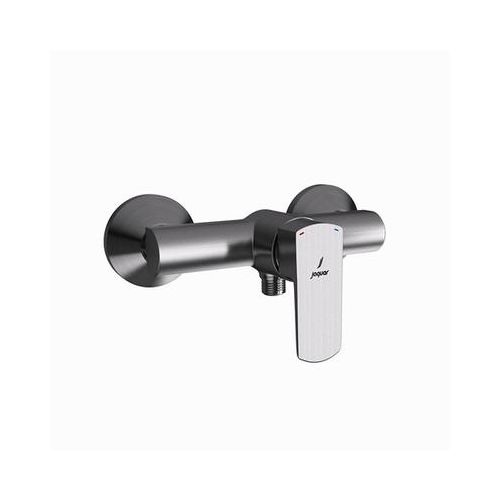 Jaquar Kubix Prime Single Lever Exposed Shower Mixer For Connection To Hand Shower With Connecting Legs & Wall Flanges Stainless Steel