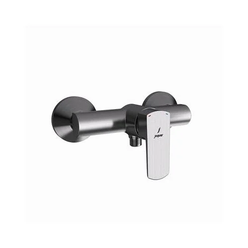 Jaquar Kubix Prime Single Lever Exposed Shower Mixer For Connection To Hand Shower With Connecting Legs & Wall Flanges Stainless Steel