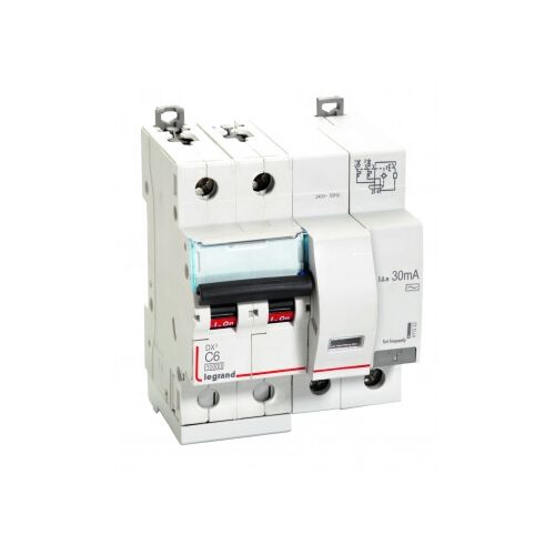 Legrand RCBO Double Pole 240 V AC Type 30 mA