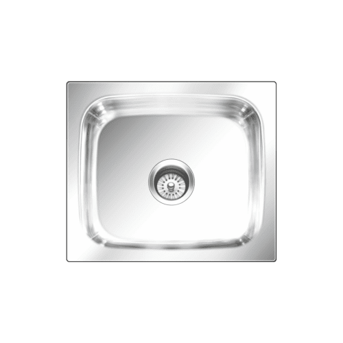 Nirali Bg Grace Plain 304 Stainless Steel Single Bowl Kitchen Sink Glossy