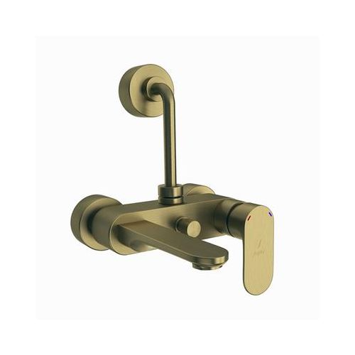 Jaquar Opal Prime Single Lever Wall Mixer With Provision For Overhead Shower With 115Mm Long Bend Pipe On Upper Side, Connecting Legs & Wall Flanges Antique Bronze