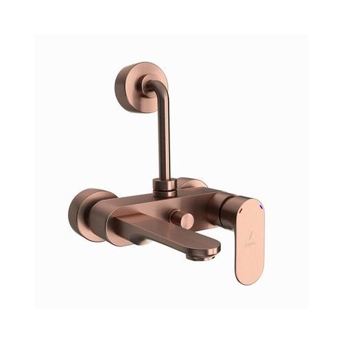 Jaquar Opal Prime Single Lever Wall Mixer With Provision For Overhead Shower With 115Mm Long Bend Pipe On Upper Side, Connecting Legs & Wall Flanges Antique Copper