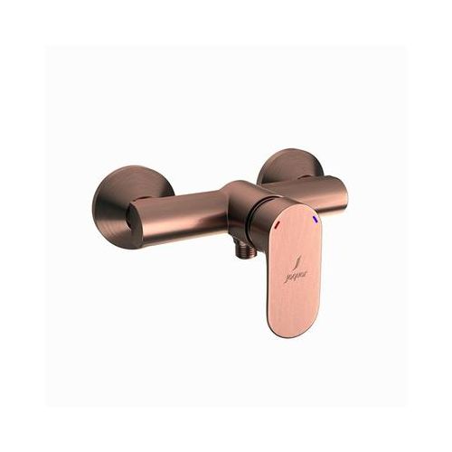 Jaquar Opal Prime Single Lever Exposed Shower Mixer For Connection To Hand Shower With Connecting Legs & Wall Flanges Antique Copper