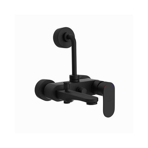 Jaquar Opal Prime Single Lever Wall Mixer 3-In-1 System With Provision For Both Hand Shower And Overhead Shower Complete With 115Mm Long Bend Pipe, Connecting Legs & Wall Flange (Without Hand & Overhead Shower) Black Matt