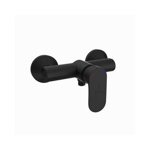 Jaquar Opal Prime Single Lever Exposed Shower Mixer For Connection To Hand Shower With Connecting Legs & Wall Flanges Black Matt