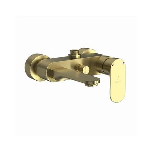 Jaquar Opal Prime Single Lever Wall Mixer With Provision For Connection To Exposed Shower Pipe (Sha-1211) With Connecting Legs & Wall Flanges Dust Gold