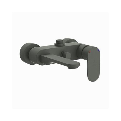 Jaquar Opal Prime Single Lever Wall Mixer With Provision For Connection To Exposed Shower Pipe (Sha-1211) With Connecting Legs & Wall Flanges Graphite