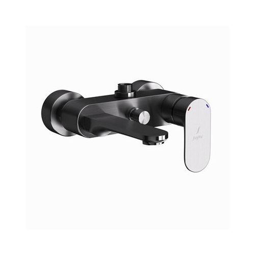 Jaquar Opal Prime Single Lever Wall Mixer With Provision For Connection To Exposed Shower Pipe (Sha-1211) With Connecting Legs & Wall Flanges Stainless Steel