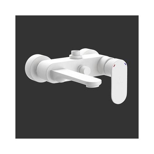 Jaquar Opal Prime Single Lever Wall Mixer With Provision For Connection To Exposed Shower Pipe (Sha-1211) With Connecting Legs & Wall Flanges White Matt