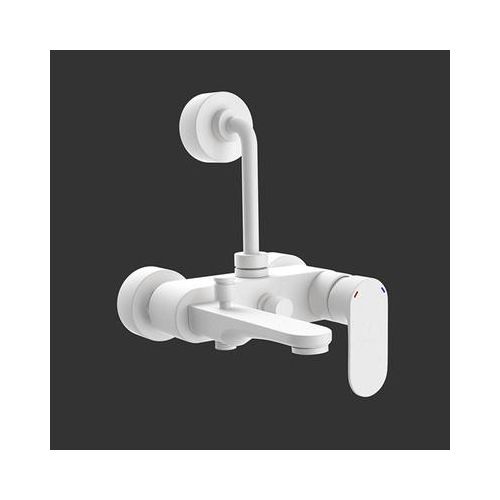 Jaquar Opal Prime Single Lever Wall Mixer 3-In-1 System With Provision For Both Hand Shower And Overhead Shower Complete With 115Mm Long Bend Pipe, Connecting Legs & Wall Flange (Without Hand & Overhead Shower) White Matt