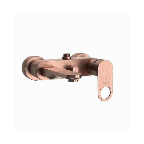 Jaquar Ornamix Prime Single Lever Wall Mixer With Provision For Connection To Exposed Shower Pipe With Connecting Legs & Wall Flanges Antique Copper