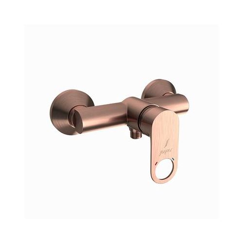 Jaquar Ornamix Prime Single Lever Exposed Shower Mixer For Connection To Hand Shower With Connecting Legs & Wall Flanges Antique Copper