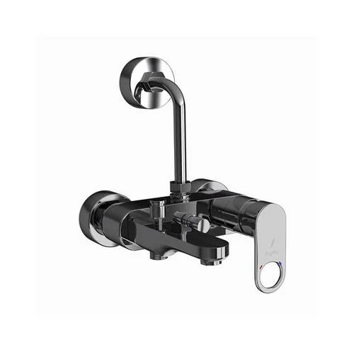 Jaquar Ornamix Prime Single Lever Wall Mixer 3-In-1 With Provision For Both Hand Shower And Overhead Shower Black Chrome