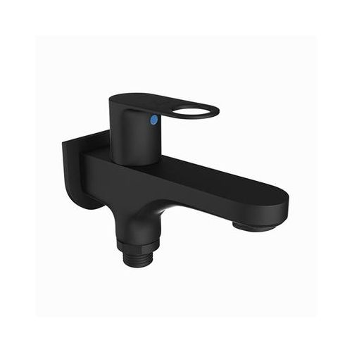 Jaquar Ornamix Prime 2 Way Bib Cock With Wall Flange Black Matt