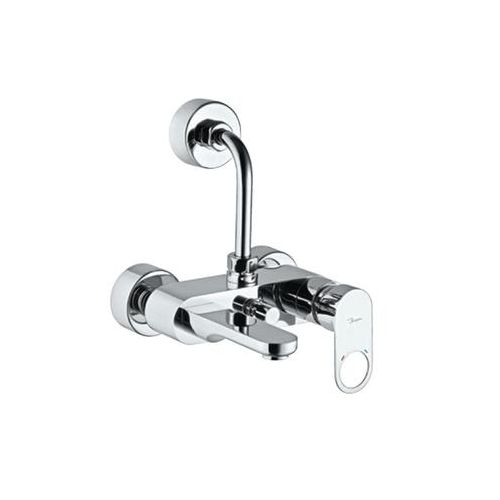 Jaquar Ornamix Prime Single Lever Wall Mixer With Provision For Overhead Shower With 115Mm Long Bend Pipe On Upper Side, Connecting Legs & Wall Flanges Chrome