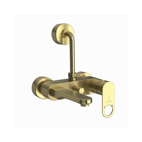 Jaquar Ornamix Prime Single Lever Wall Mixer With Provision For Overhead Shower With 115Mm Long Bend Pipe On Upper Side, Connecting Legs & Wall Flanges Dust Gold