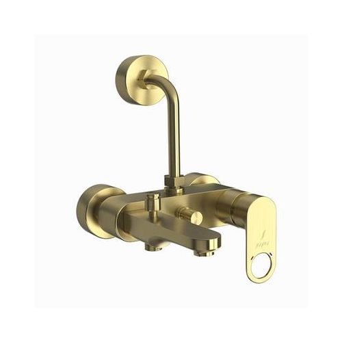 Jaquar Ornamix Prime Single Lever Wall Mixer 3-In-1 System With Provision For Both Hand Shower And Overhead Shower Complete With 115Mm Long Bend Pipe, Connecting Legs & Wall Flange (Without Hand & Overhead Shower) Dust Gold