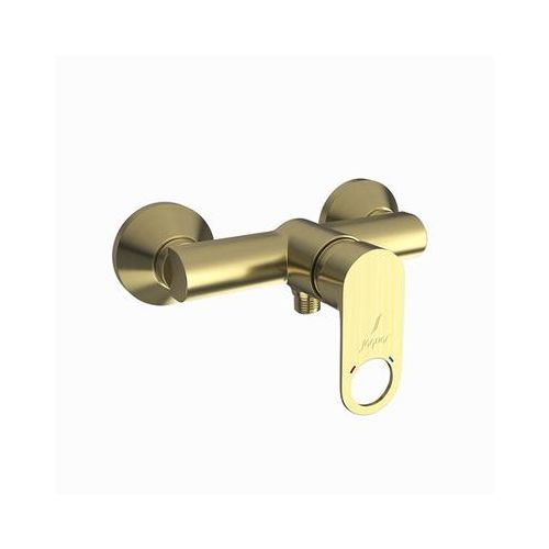 Jaquar Ornamix Prime Single Lever Exposed Shower Mixer For Connection To Hand Shower With Connecting Legs & Wall Flanges Dust Gold