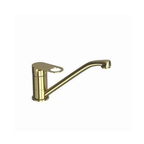 Jaquar Ornamix Prime Single Lever Sink Mixer With Swinging Spout (Table Mounted) With 450Mm Long Braided Hoses Dust Gold