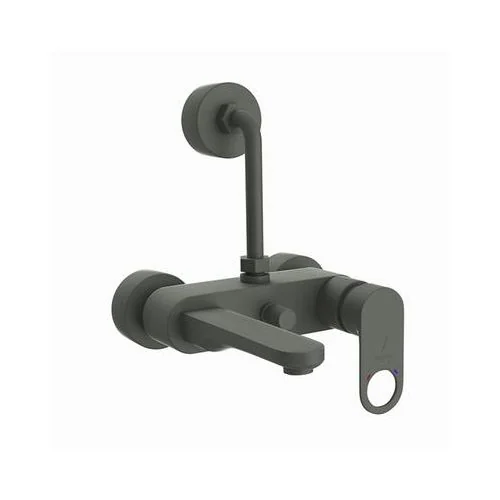 Jaquar Ornamix Prime Single Lever Wall Mixer With Provision For Overhead Shower With 115Mm Long Bend Pipe On Upper Side, Connecting Legs & Wall Flanges Graphite