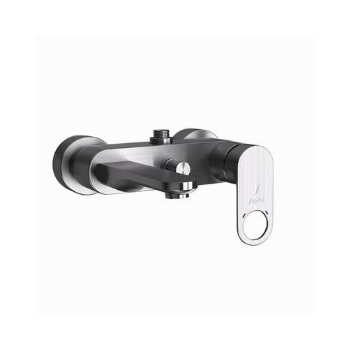 Jaquar Ornamix Prime Single Lever Wall Mixer With Provision For Connection To Exposed Shower Pipe With Connecting Legs & Wall Flanges Stainless Steel