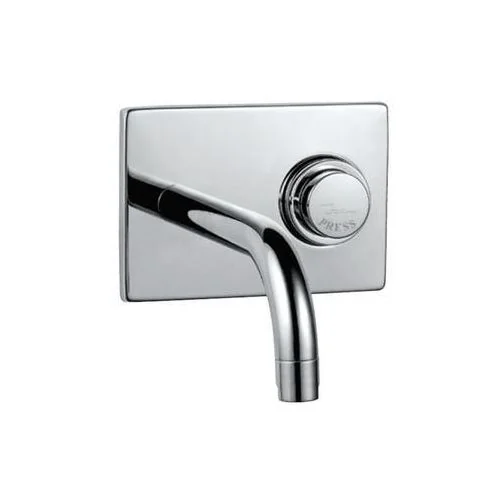 Jaquar Pressmatic Pressmatic Wall Mounted Basin Tap (Auto Closing) With Wall Flange (Square)