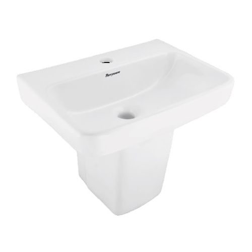 Parryware Resolute Wall Hung Wash Basin with Half Pedestal