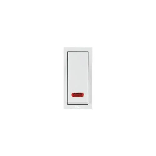 Roma 25A S.P. 1 Way White Power Switch with Neon