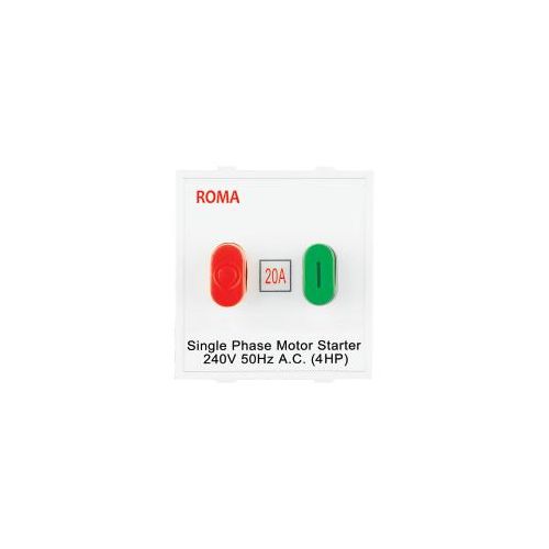 Roma 20A Motor Starter White Switch-Overload Switch