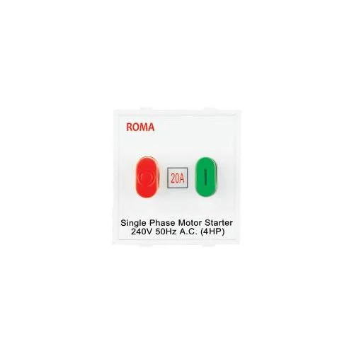 Roma 20A Motor Starter White Switch-Overload Switch