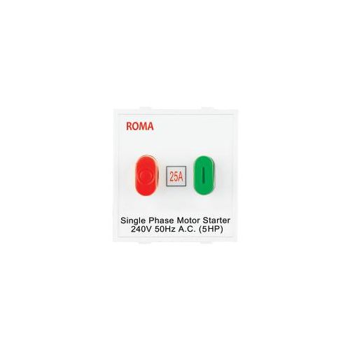 Roma 25A Motor Starter White Switch-Overload Switch