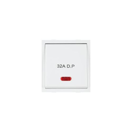 Roma 32A D.P 1 Way White Switch With Neon (Heavy Duty Double Pole Main Switch)