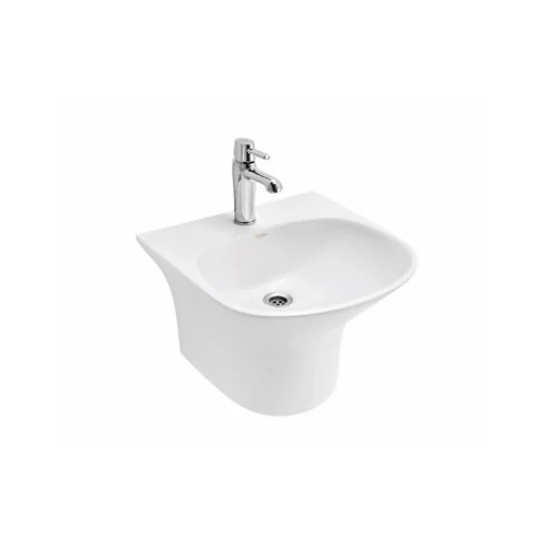 Cera Cuddle Neo One Piece Wash Basin with Integrated Pedestal 450 x 425 x 330 mm