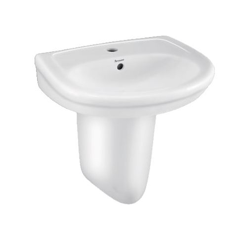 Parryware Shine Wall Hung Wash Basin with Half Pedestal