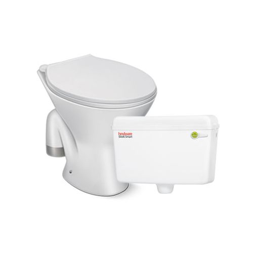 Hindware Slick-S EWC With Sleek Smart Cistern - Starwhite