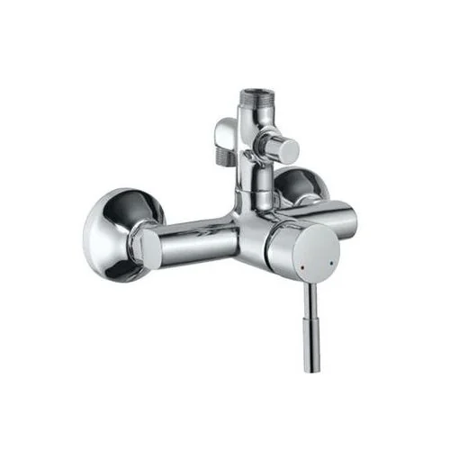 Jaquar Solo Single Lever Exposed Shower Mixer With Provision For Connection To Exposed Shower Pipe & Hand Shower With Connecting Legs & Wall Flanges