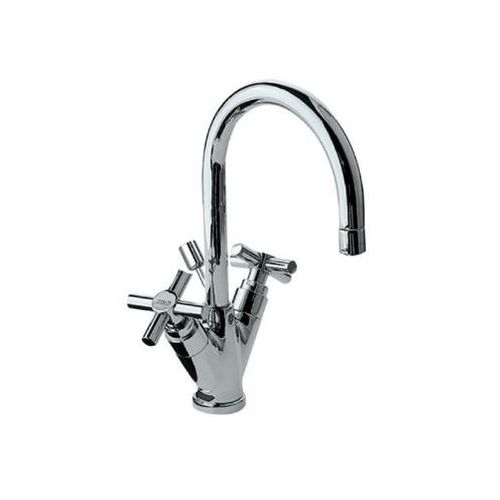 Jaquar Solo Central Hole Basin Mixer With Popup Waste System With 450Mm Long  Braided Hoses (15Mm Cartridge Size)