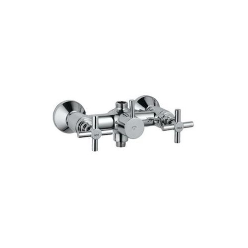 Jaquar Solo Exposed Wall Mixer With Provision For Overhead Shower & Hand Shower With Connecting Legs & Wall Flanges