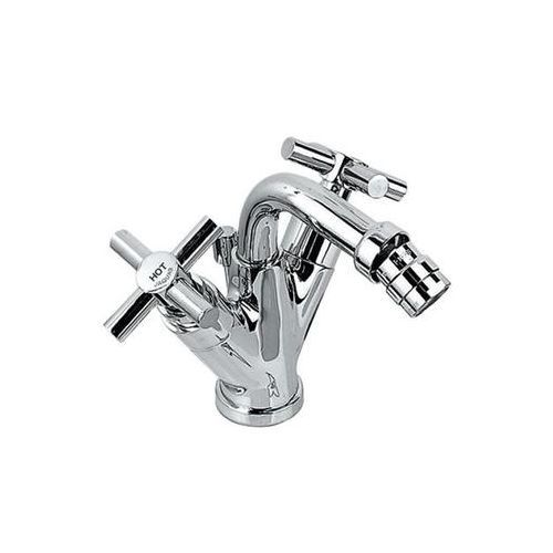 Jaquar Solo 1 - Hole Bidet Mixer With Popup Waste System With 375Mm Long Braided Hoses