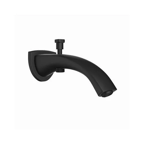 Jaquar Bath Tub Spout With Button Attachment For Hand Shower With Wall Flange Black Matt