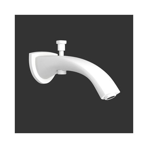 Jaquar Bath Tub Spout With Button Attachment For Hand Shower With Wall Flange White Matt