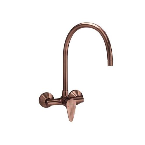 Jaquar Vignette Prime Single Lever Sink Mixer With Swinging Spout On Upper Side (Wall Mounted Model) With Connecting Legs & Wall Flanges Antique Copper