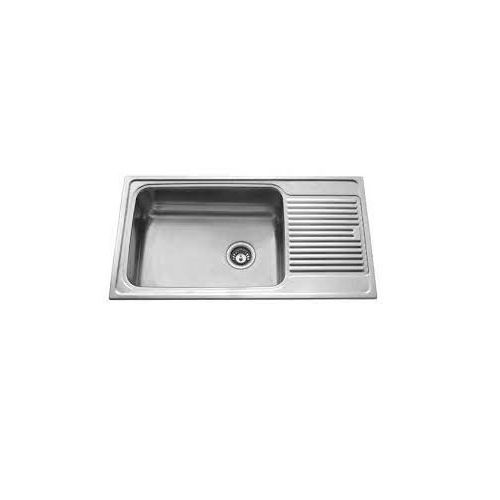 Carysil Vogue Single Bowl SS-304 Kitchen Sink with Drainer- Matt Finish