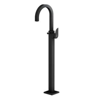 Jaquar Ornamix Prime Exposed Parts of Floor Mounted Single Lever Bath Mixer with Provision for Hand Shower Black Matt