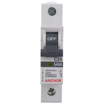 Anchor Uno MCB SP Single Pole C Type